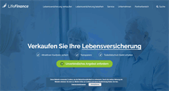Desktop Screenshot of lebensversicherung-verkaufen.lifefinance.de