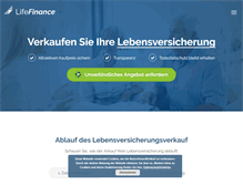 Tablet Screenshot of lebensversicherung-verkaufen.lifefinance.de