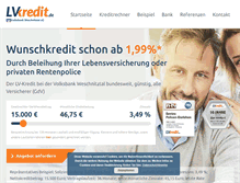 Tablet Screenshot of lebensversicherung-beleihen.lifefinance.de